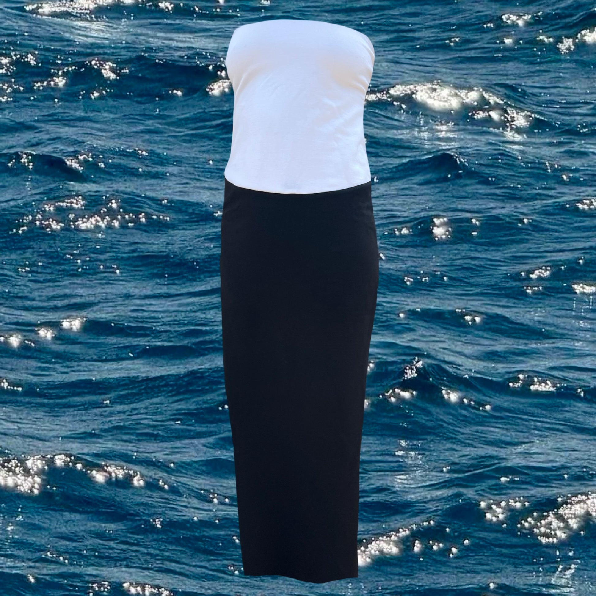 Strapless maxi dress