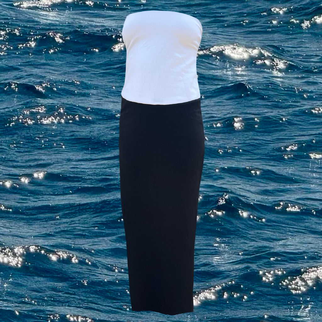 Strapless maxi dress