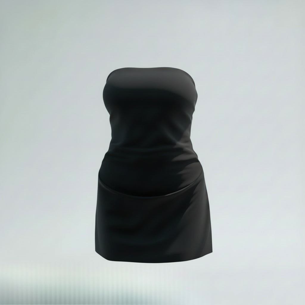 Strapless mini dress