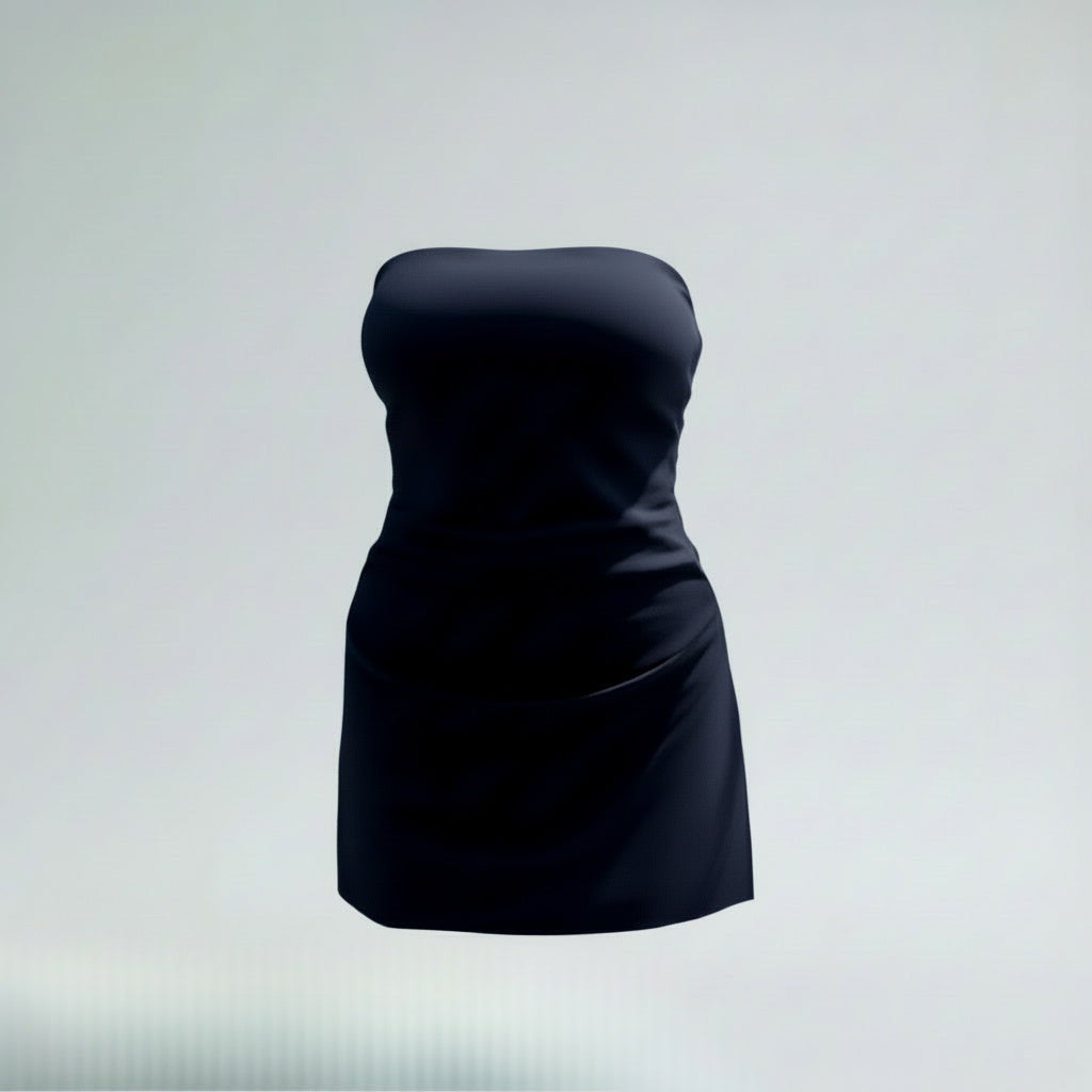 Strapless mini dress