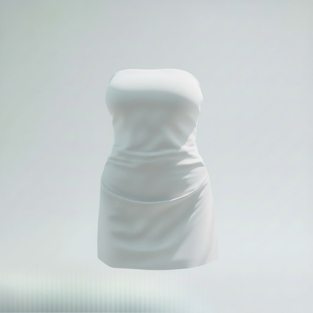 Strapless mini dress